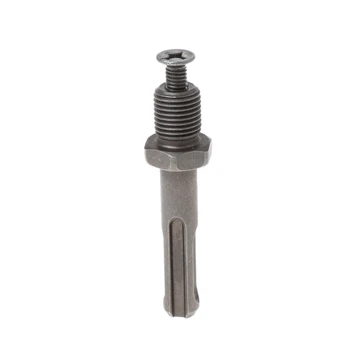 

12mm Thread Dia SDS Plus Round Shank Drill Chuck Adapter Connector Gray
