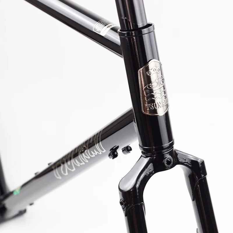 CR-MO сталь 2" Touring Frameset циклокросс 26er рама вилка дисковый тормоз классический нагревательный обработанный хром велосипедные рамы