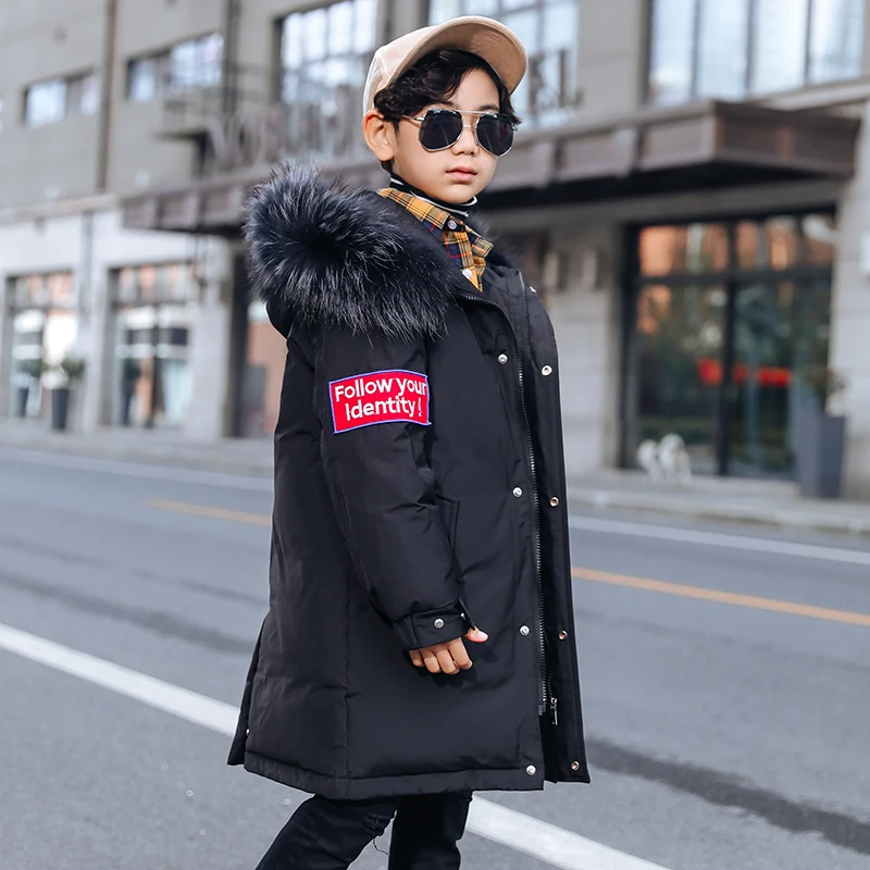 

Children Winter Duck Down Jacket -30 Degree kids Clothing 2019 Big Boy clothes Warm Thickening Outerwear Teenage Coat Kids Parka