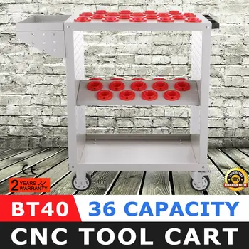 

CNC Tool Cart BT40 CNC Trolley Cart Holders Toolscoot White CAT40 Workstation