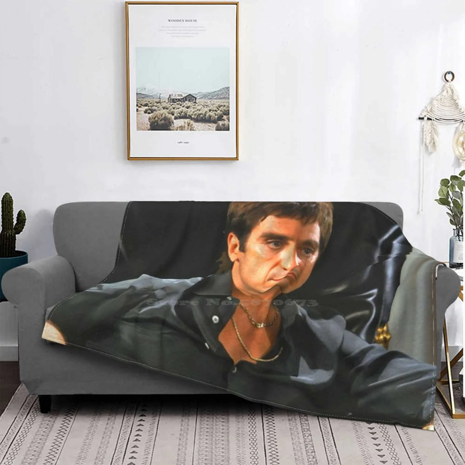 Tony montana scarface filme al pacino sentar ouro super quente cobertores  macios jogar no sofá/cama/viagem tony montana scarface filme al|Cobertores|  - AliExpress