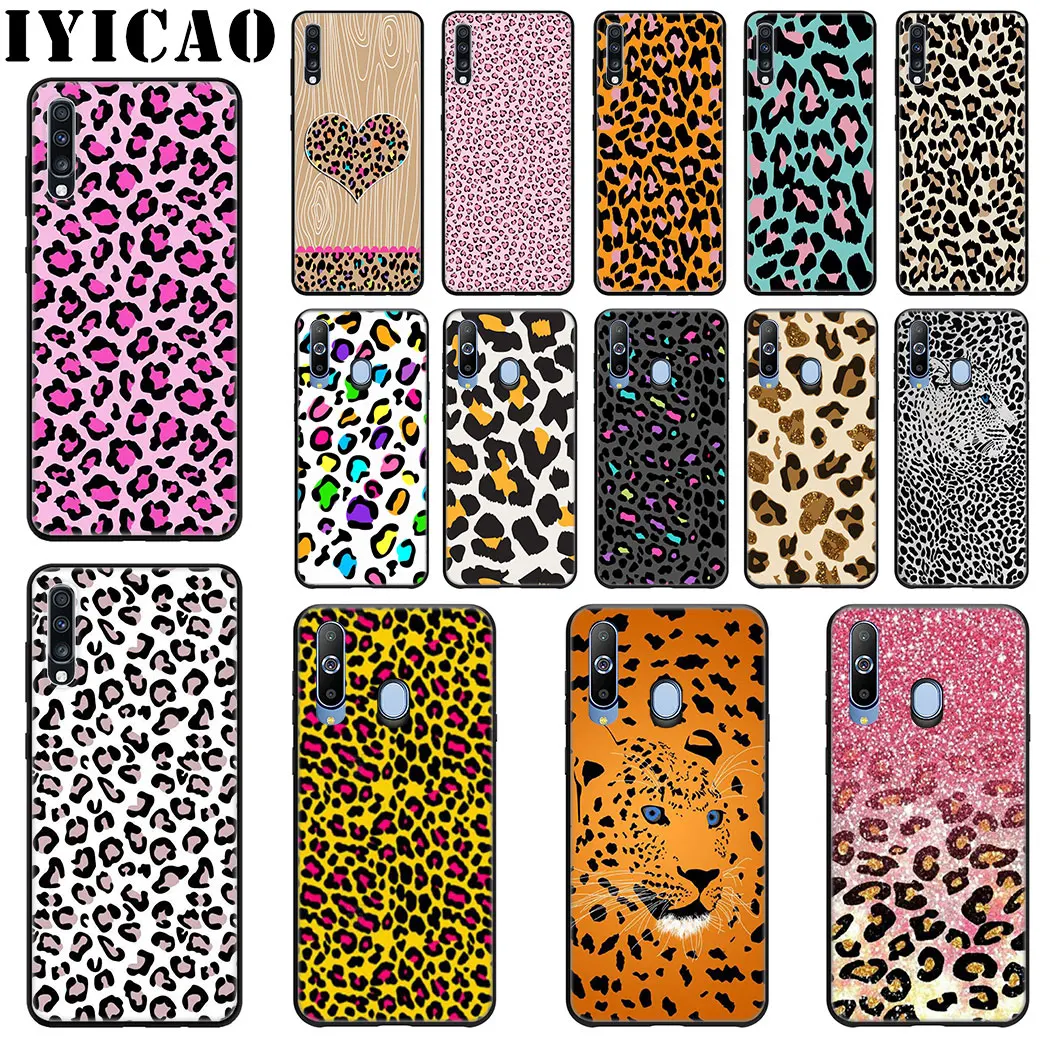 Модный Леопардовый Мягкий силиконовый чехол IYICAO для Samsung J6 A9 A8 A7 A6 Plus 2018 A5 A3 2016 2017
