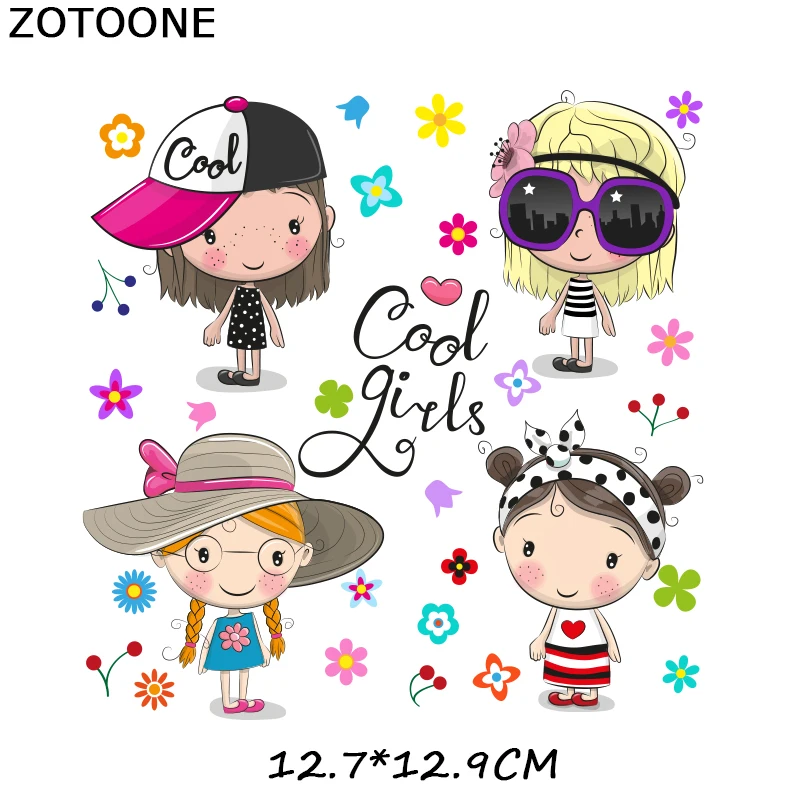 Модная Милая футболка для девочек и мальчиков с изображением ангела и железными переводами Vynil; Термофутболка с термонаклейками «сделай сам» для одежды - Цвет: ZT1496