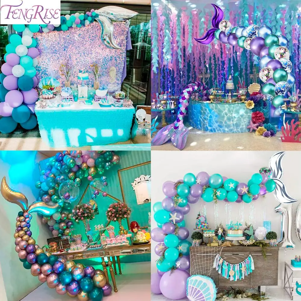 Подарочные коробки FENGRISE для конфет с маленькой русалочкой декор вечеринки в