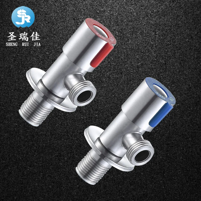 Shengruijia сантехника угловой клапан характер клапан 304 нержавеющая сталь Толстая Горячая и холодная вода треугольный клапан воды стоп вал