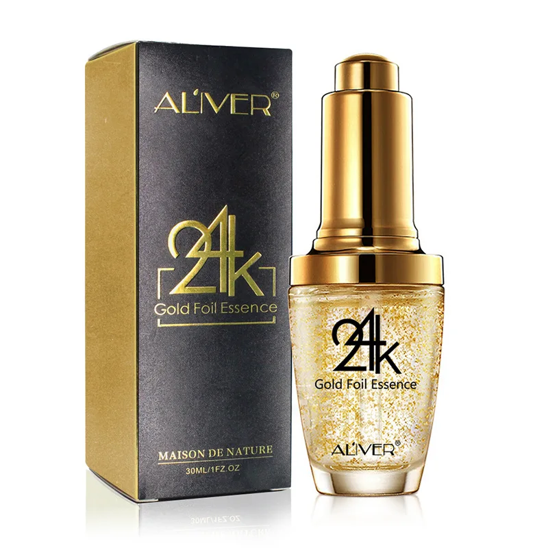 Второй-половина цены. 24К Золотая фольга, экстракт увлажняет осветляющую антивозрастную кожу, отбеливая макияж против морщин