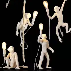 Creative Monkey Lamp Holder Restaurant Children's Room Clothing Store Window Hemp Rope Chandelier Wall Lamp Table Lamp