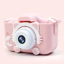 Игрушка фотография мультфильм делать фотографии мини Детская камера двойной объектив подарок на день рождения 2 дюймов HD экран Спорт цифровой пластик