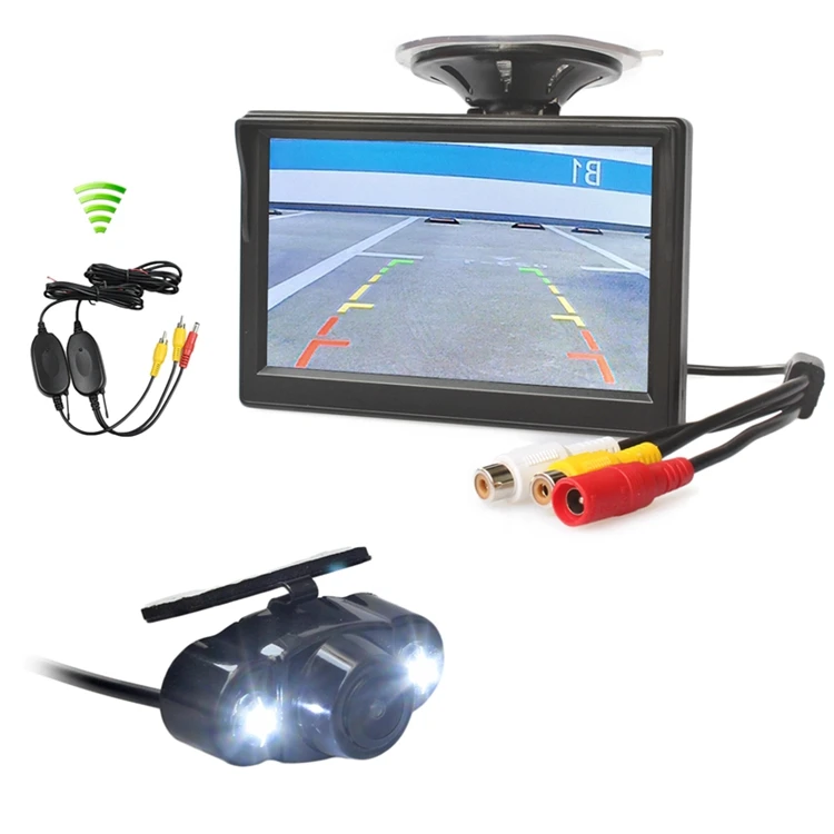DIYKIT беспроводной " автомобильный монитор заднего вида авто парковка Vedio+ светодиодный ночного видения резервная камера заднего вида автомобиля HD камера заднего вида - Название цвета: 401