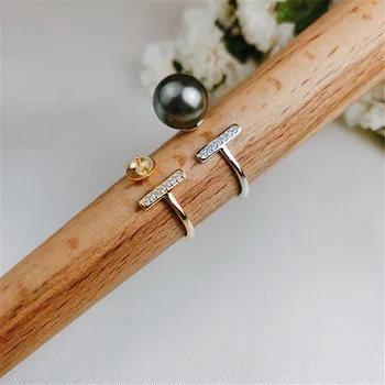 

Hot Sale Pearl Ring Mountings Findings Adjustable Ring Jewelry Setting Parts Fittings Charm Accessories Silver Jewelry Making