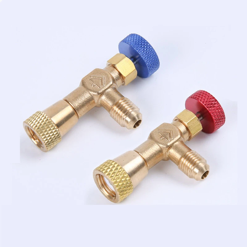 R22/R410A Refrigeration Charging Adapter For 1/4" 5/16" Home Tool Safety Valve