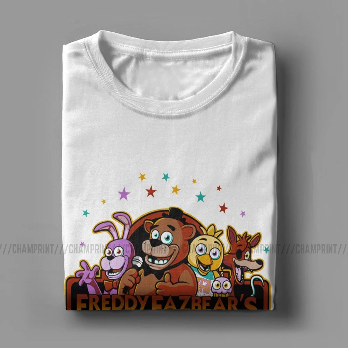 Футболка с логотипом Five Nights At Freddy's Freddy Fazbear's Pizza FNAF, мужские футболки для отдыха, футболка с круглым вырезом, Уникальные топы с коротким рукавом