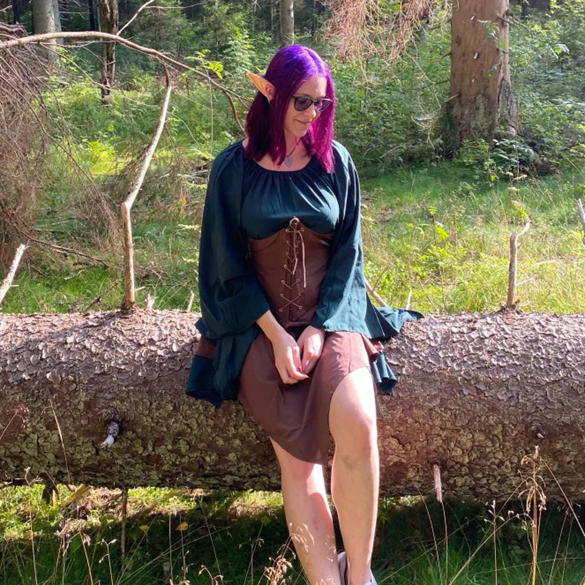 Женский винтажный костюм в стиле ренессанс средневековый Виктории платье на