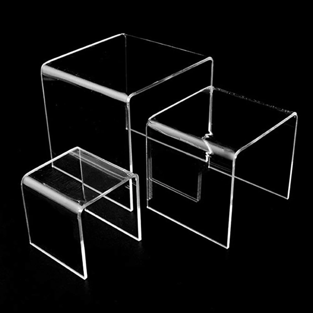 

Set Of 6 Cake Stand Table Decoration 3 4 5 Inch Detachable Home Acrylic Riser Wedding Party Showcase Jewerly Display Clear