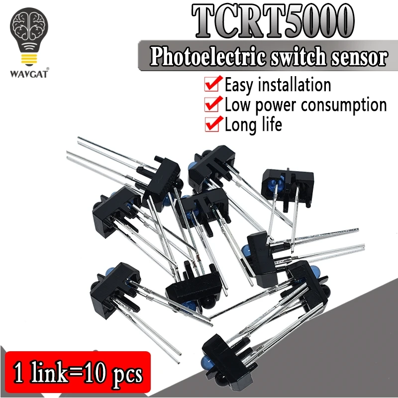 10 шт. TCRT5000L TCRT5000 светоотражающий оптический датчик Инфракрасный Фотоэлектрический переключатель WAVGAT 10 шт. TCRT5000L TCRT5000 светоотражающий оптический датчик Инфракрасный Фотоэлектрический переключатель WAVGAT