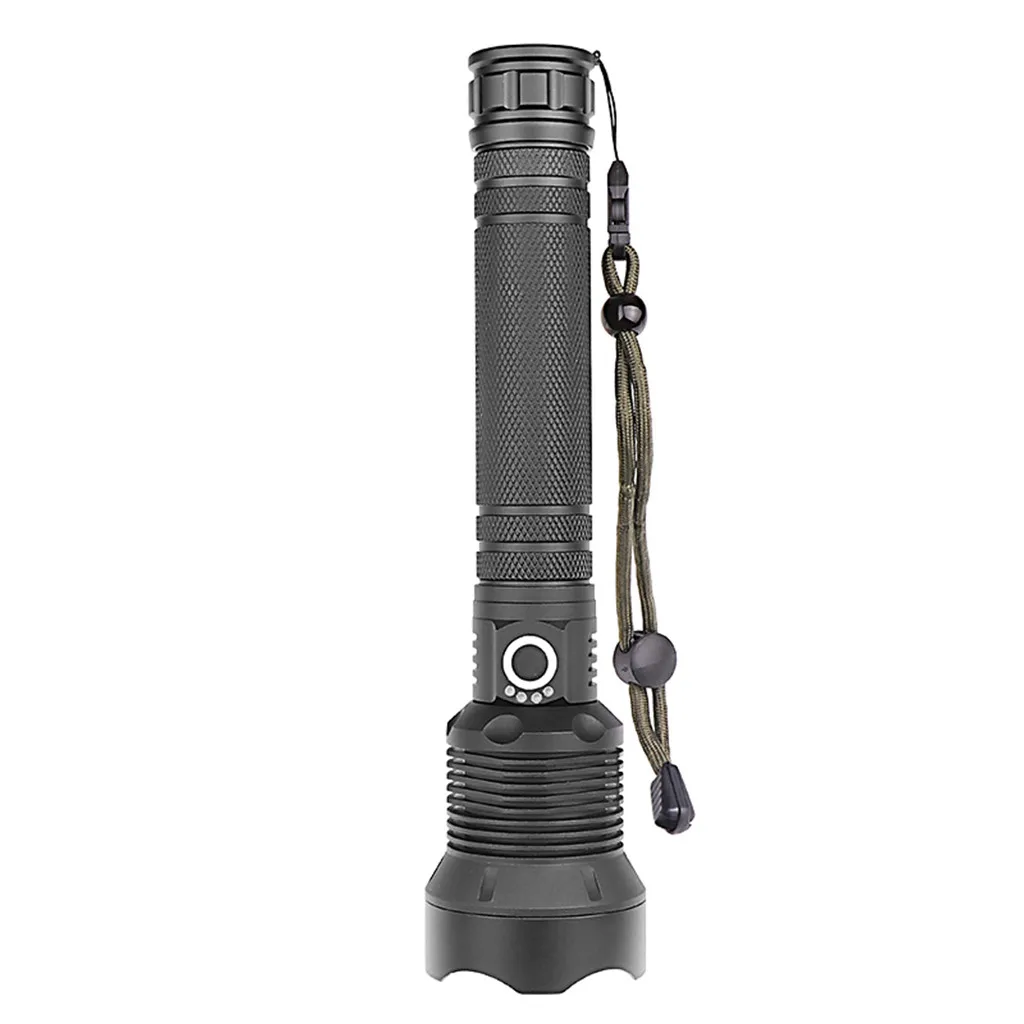 XHP70 Super Bright LED Flashlight Rechargeable USB With Charging Display outdoor Accessories