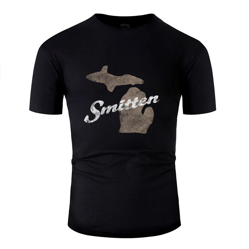 На заказ Smitten Michigan Mitten Distressed Винтажная Футболка мужская Хлопковая женская футболка одежда