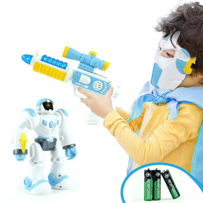 

CF 1013 Early Childhood Machinery Cops Mask Toy Gun Sound And Light Electric Intelligent Robot CHILDREN'S Toy