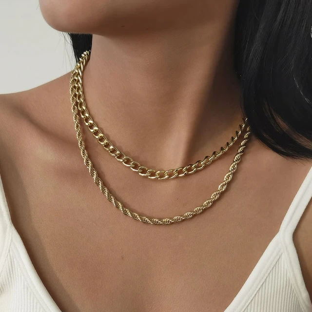 Gold Chain Necklace Chokers For Women Gold Silver Color Geometric Pendant  Necklaces Boho Statement Party Jewelry - Price history & Review, AliExpress Seller - Fitable Trendy Store