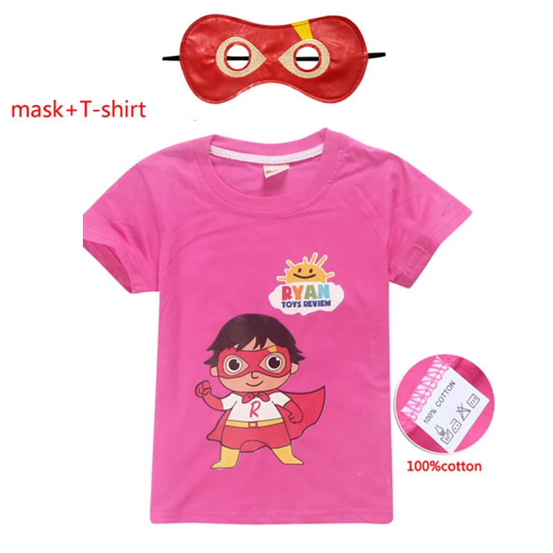 Новинка, летняя детская футболка для маленьких мальчиков Одежда для детей короткий рукав Райан игрушки обзор футболки с героями мультфильмов для маленьких девочек выбрать Топ Футболка - Цвет: 8453
