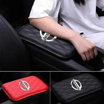

Auto Leather Central Center Console Armrest Box Pad Mat Protective Covers For Nissan Logo Juke Note J10 J11 350-z 370z Versa