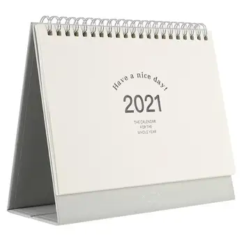 

1 Pc Home Office Desktop Calendar Paper 2021 Standing Flip Calendar Dual Daily Schedule Table Planner Yearly Agenda Organizer