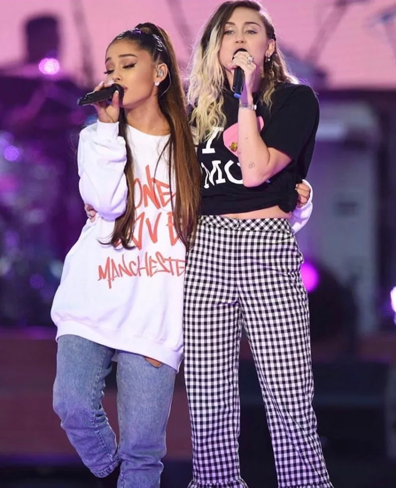 Ariana Grande в том же стиле, пуловер с принтом «One Love mancher», женские повседневные толстовки на осень и зиму, топы в стиле хип-хоп, уличная одежда