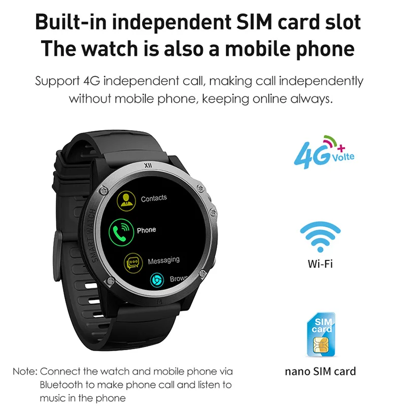 Смарт часы GPS 4G Android телефон 1 39 &quotсердечного ритма для мужчин камера музыка