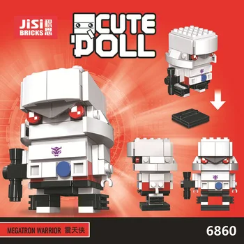 

Deformation Megatron Warrior Building Blocks DIY Primed Yellow Bee Action Figure Brick Headz For Children Gifts 6860