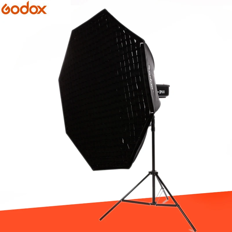 Софтбокс Godox 120 см 4" восьмиугольник сотовый софтбокс с решеткой мягкая коробка с креплением Bowens для студийной вспышки
