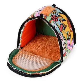 

Colorful Cartoon Pet Carrying Travelling Backpack Canvas Plush Backpack for Hamster Guinea Pig Hedgehog Squirrel TN88