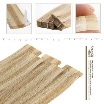 Neitsi Straight Skin Weft Adhesive Hair Non-Remy Tape In Human Hair Extensions 16 4