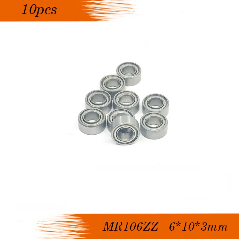MR106ZZ подшипник ABEC-3 P6 (10 шт) 6X10X3 мм миниатюрный MR106-2Z шарикоподшипники оранжевый