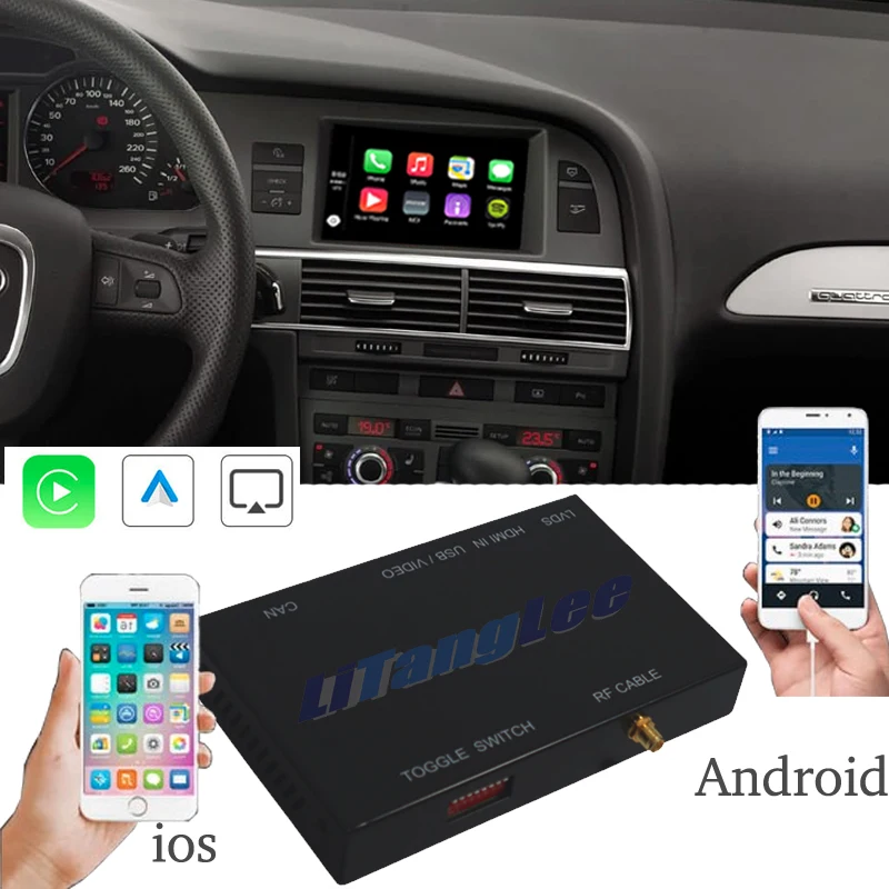 Автомобильная камера Carplay декодер адаптер для Audi A6 C6 4F MMI 2G 3G зеркальная ссылка