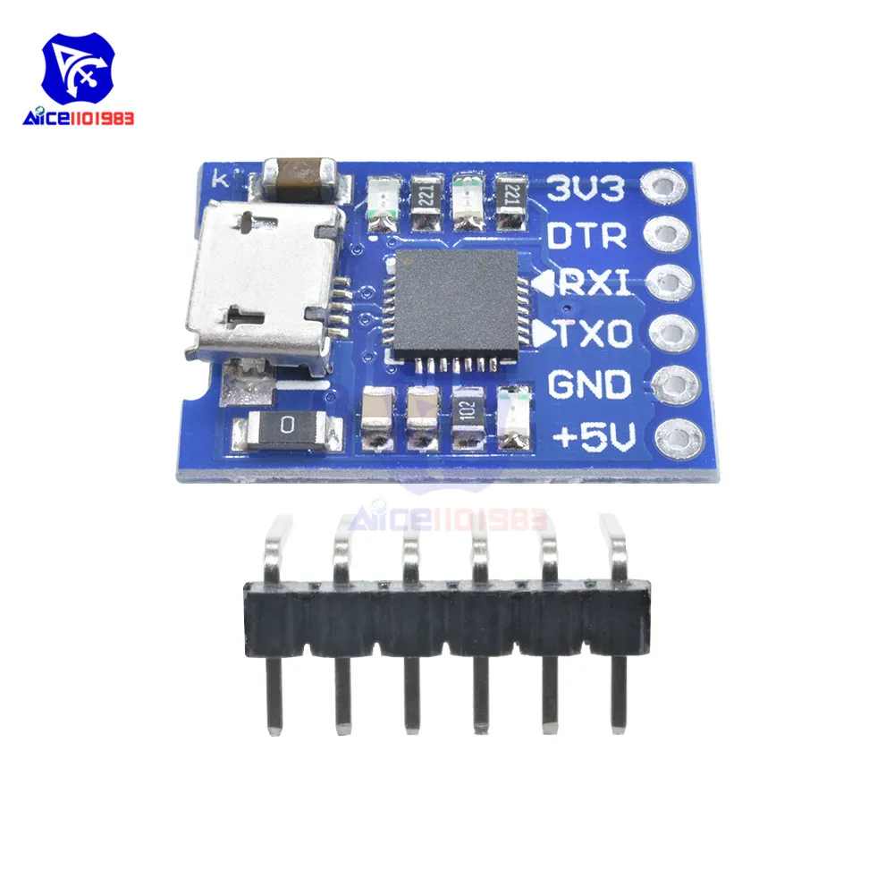 Модуль адаптера diymore Micro USB CP2102 2 0 в UART TTL 6 контактный последовательный