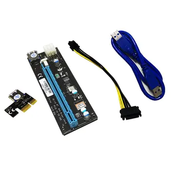 

PCI Express 1X to 16X Riser Card PCIE 1X to 16X Suit with 60cm USB 3.0 Extension Cable for BTC Miner Machine