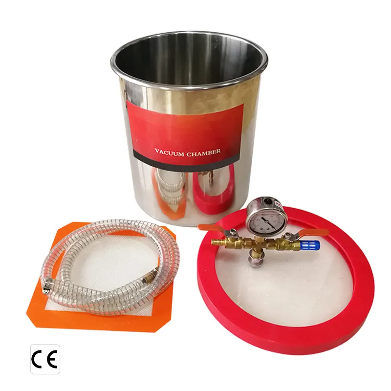 Stainless Steel Vacuum Chamber 5/6 Gallon Vacuum Defoaming Barrel for Epoxy Resin AB Glue 20L/24L