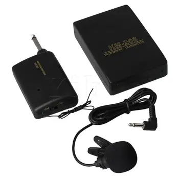 

Yibuy KM-208 Wireless FM Transmitter Receiver Lavalier Lapel Microphone System