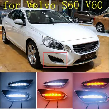 

For Volvo S60 V60 2011 2012 2013,Light-Off Style Relay Waterproof Matte ABS Car DRL 12V LED Daytime Running Light Daylight