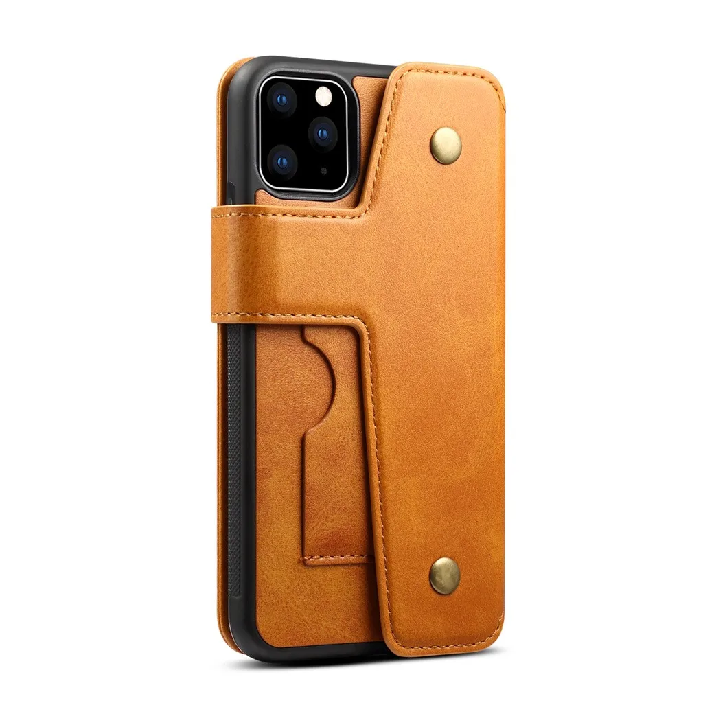 Для iPhone 11 Pro 5,8 дюймов/для iPhone 11 6,1 дюймов/для iPhone 11 Pro Max тонкий кожаный бумажник с откидной крышкой силиконовый прозрачный Чехол