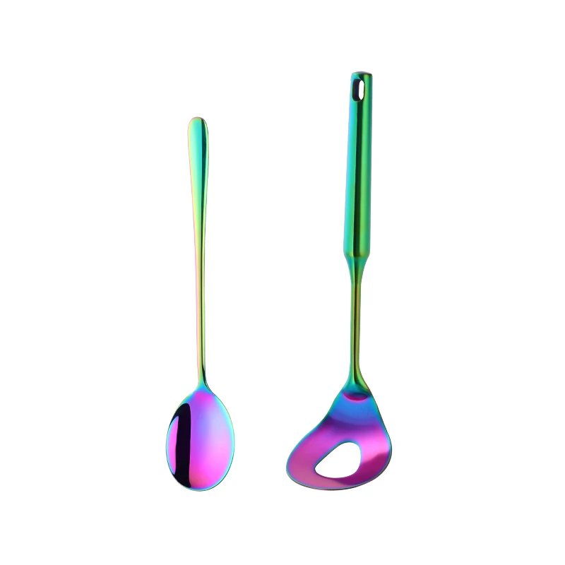 rainbow set 2 шт., креативная антипригарная форма для фрикаделек из нержавеющей стали, кухонная форма для мясных шариков, ложка, кухонный гаджет, инструменты для мяса, аппарат для приготовления фрикаделек - Цвет: rainbow set