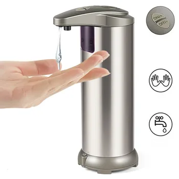 

Stainless Steel Waterproof Base Automatic Induction Soap Dispenser Leak-proof Liner Automatic Liquid Soap Dispenser