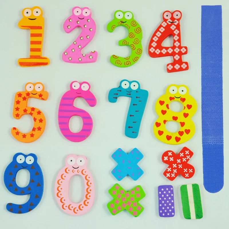 

SODIAL(R) Funny Colorful Magnetic Numbers Wooden Fridge Magnets Kids Educational toys - Free Cable Tie