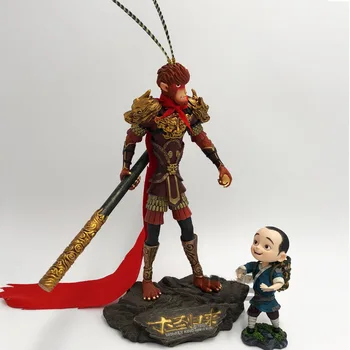 

34 CM Sun Wukong PVC Action figure Models Chinese myths Monkey King Journey to the West Anime Version Toys With stand model Gift