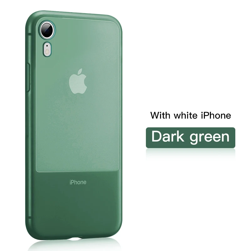 SUAIOCE прозрачные телефонные чехлы для iPhone 11 Pro XS Max XR X 7 8 Plus, жидкий силикон, мягкий чехол из ТПУ, защитный чехол - Цвет: Dark-green