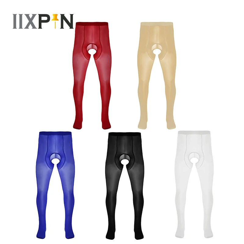 Body Hose Men's Bodystocking Seamless Sleepwear Sexy Lingerie Crotchless Men Pantyhose Long Sleeves Hosiery Legging Underwear