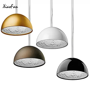 

Nordic Resin Sky garden pendant light E27 Half-round Dining room Hanging lamps Led Bedroom Living Room Golden pendant lamps