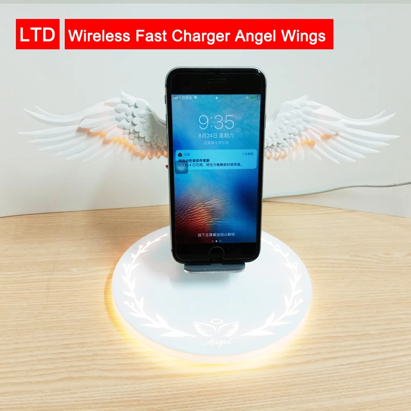 

Qi Wireless Charge Dock 10W Angel Wings 3.0 Fast Charger Type C For iPhone X XR 8 Plus Smasung S9 S10 Plus For Huawei P30 Pro