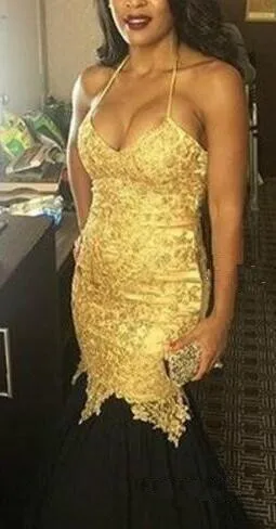 gold-and-black-african-black-girl-mermaid-2k18-prom-dresses-halter-neck-appliques-lace-tulle-fashion-long-party-evening-dresses-custom-size (1)_副本