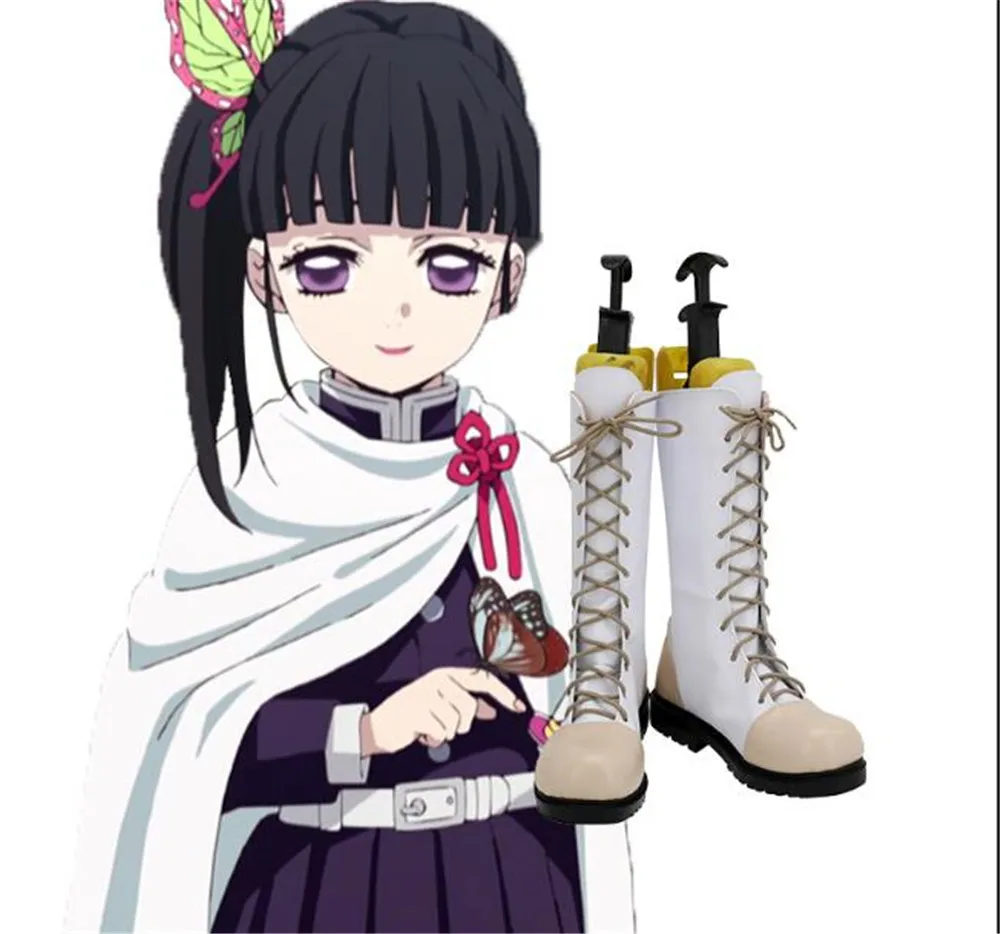 Рассекающий демонов: Kimetsu no Yaiba Tsuyuri Kanao сапоги для костюмированного переодевания